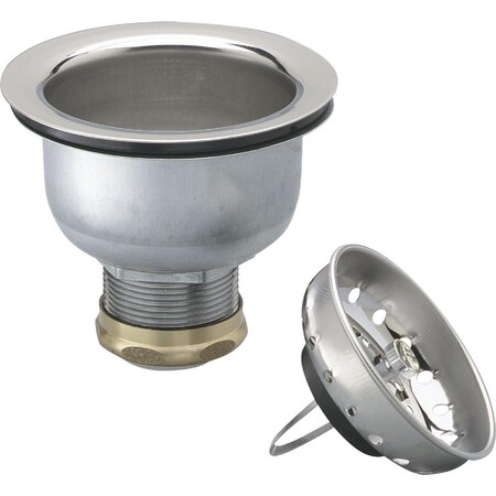 Plumb Pak 3-1/2 In. to 4 In. Stainless Steel Clip Closure Basket Strainer Assembly 1436SSBNS